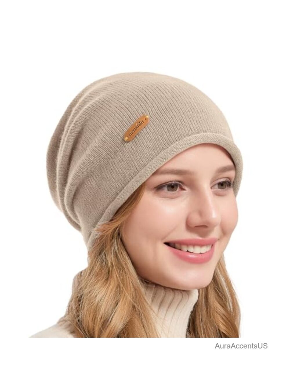 100% Merino Wool Slouchy Beanie Winter Hat Skull Cap Warm Breathable